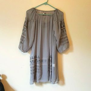 Pinky Grey Long Sleeve Dress